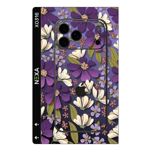Premium Flowers Phones Skin - Wholesale | Nexa Skins — X0316 - Flowers (floral, botanical, purple)
