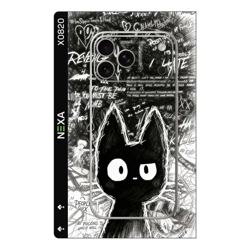 Premium Girls Phones Skin - Wholesale | Nexa Skins — X0820 - Girls (graffiti, monochrome, urban)