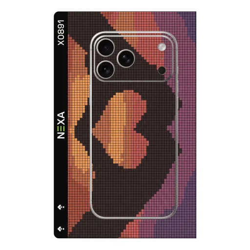 Premium Girls Phones Skin - Wholesale | Nexa Skins — X0891 - Girls (pixelated, mosaic, sunset)