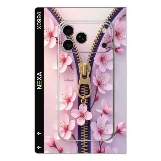 Premium Girls Phones Skin - Wholesale | Nexa Skins — X0984 - Girls (floral, zipper, cherry blossom)