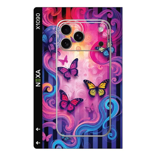 Premium Girls Phones Skin - Wholesale | Nexa Skins — X1090 - Girls (butterfly, whimsical, neon)