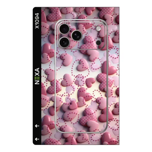 Premium Girls Phones Skin - Wholesale | Nexa Skins — X1094 - Girls (pink, hearts, romantic)