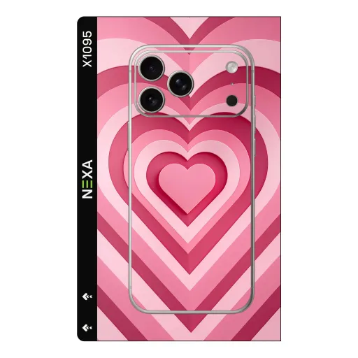 Premium Girls Phones Skin - Wholesale | Nexa Skins — X1095 - Girls (pink, heart, gradient)