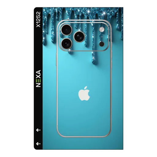 Premium Girls Phones Skin - Wholesale | Nexa Skins — X1252 - Girls (glitter, teal, drip)