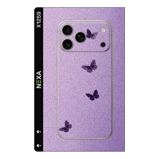 Premium Girls Phones Skin - Wholesale | Nexa Skins — X1259 - Girls (lavender, butterfly, glitter)