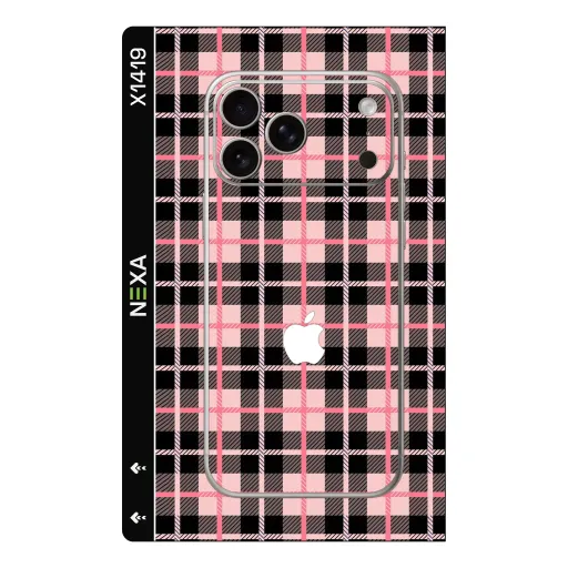 Premium Girls Phones Skin - Wholesale | Nexa Skins — X1419 - Girls (plaid, tartan, pink)