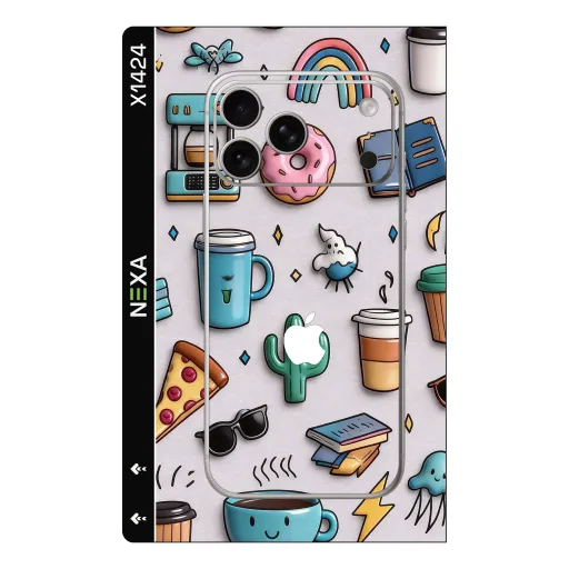 Premium Girls Phones Skin - Wholesale | Nexa Skins — X1424 - Girls (cartoon, doodle, colorful)
