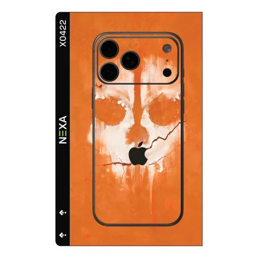 Premium Graffiti & Paint Phones Skin - Wholesale | Nexa Skins — X0422 - Graffiti & Paint (orange, skull, grunge)