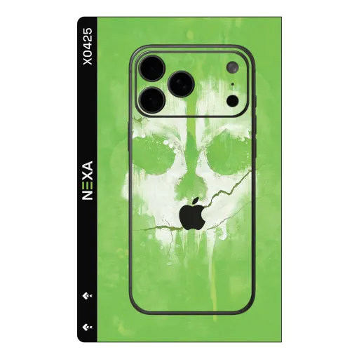 Premium Graffiti & Paint Phones Skin - Wholesale | Nexa Skins — X0425 - Graffiti & Paint (skull, neon green, grunge)