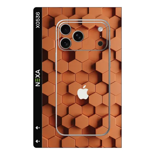 Premium Honeycomb Phones Skin - Wholesale | Nexa Skins — X0536 - Honeycomb (hexagon, geometric, terracotta)
