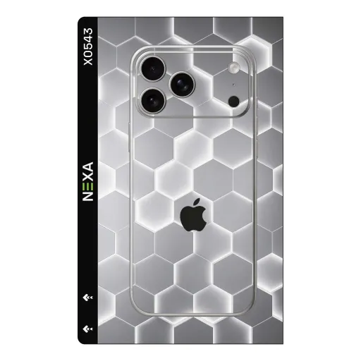 Premium Honeycomb Phones Skin - Wholesale | Nexa Skins — X0543 - Honeycomb (hexagon, metallic, futuristic)