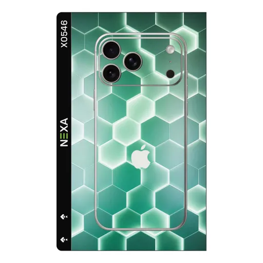 Premium Honeycomb Phones Skin - Wholesale | Nexa Skins — X0546 - Honeycomb (hexagonal, geometric, green)