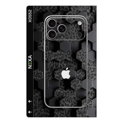 Premium Honeycomb Phones Skin - Wholesale | Nexa Skins — X0552 - Honeycomb (leopard, geometric, black)