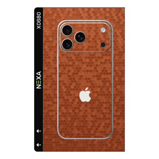 Premium Honeycomb Phones Skin - Wholesale | Nexa Skins — X0680 - Honeycomb (copper, orange, geometric)