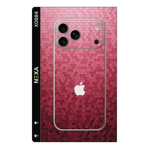 Премиальный скин Honeycomb для Phones — оптом | Nexa Skins — X0684 - Honeycomb (pink, geometric, metallic)