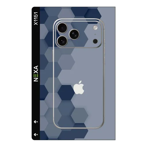 Premium Honeycomb Phones Skin - Wholesale | Nexa Skins — X1151 - Honeycomb (geometric, navy blue, tech)
