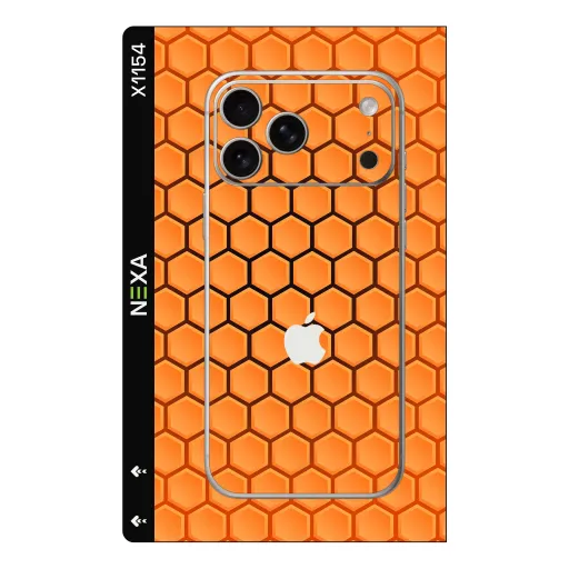 Premium Honeycomb Phones Skin - Wholesale | Nexa Skins — X1154 - Honeycomb (orange, geometric, hexagonal)