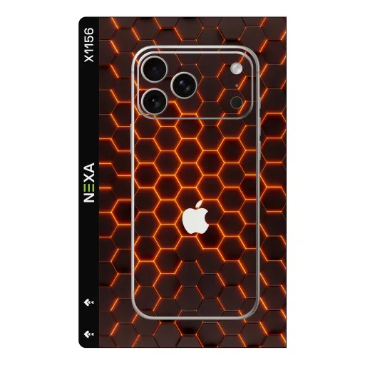 Премиальный скин Honeycomb для Phones — оптом | Nexa Skins — X1156 - Honeycomb (neon, geometric, tech)