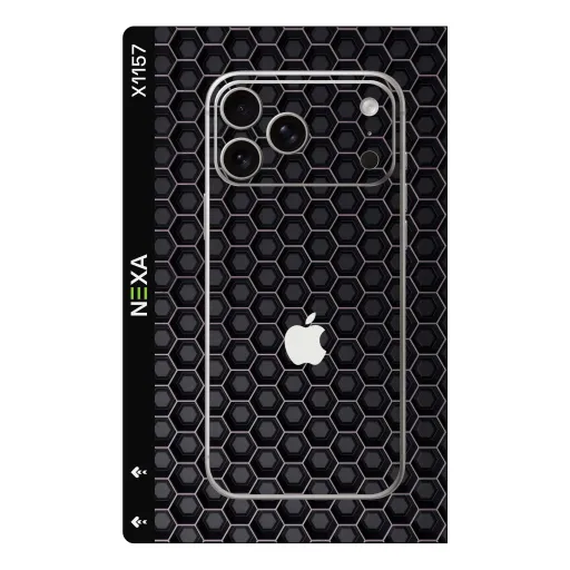 Premium Honeycomb Phones Skin - Wholesale | Nexa Skins — X1157 - Honeycomb (carbon fiber, geometric, black)