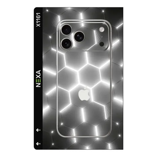 Premium Honeycomb Phones Skin - Wholesale | Nexa Skins — X1161 - Honeycomb (hexagonal, futuristic, metallic)