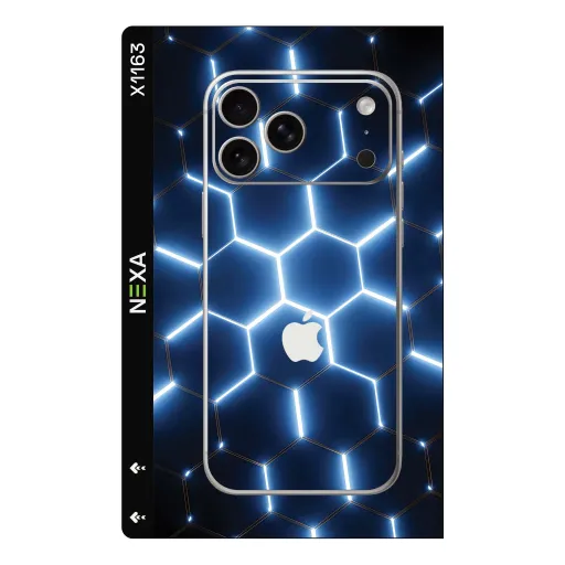 Premium Honeycomb Phones Skin - Wholesale | Nexa Skins — X1163 - Honeycomb (hexagonal, neon, tech)