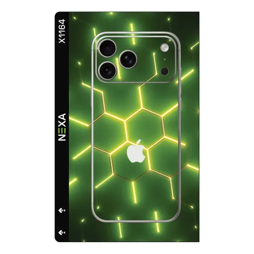 Premium Honeycomb Phones Skin - Wholesale | Nexa Skins — X1164 - Honeycomb (neon, geometric, glowing)