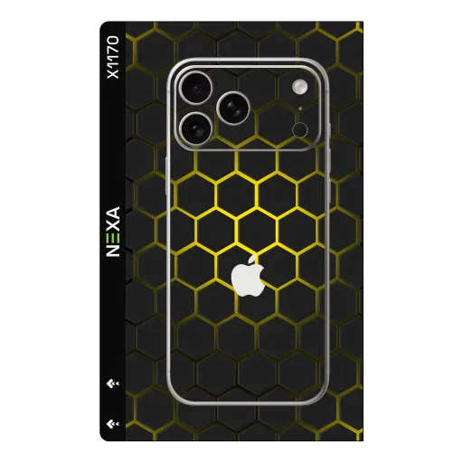 Premium Honeycomb Phones Skin - Wholesale | Nexa Skins — X1170 - Honeycomb (geometric, yellow, black)