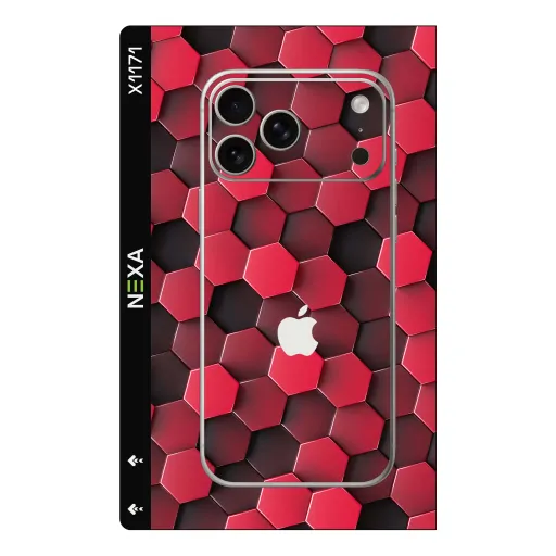 Premium Honeycomb Phones Skin - Wholesale | Nexa Skins — X1171 - Honeycomb (hexagon, geometric, red)