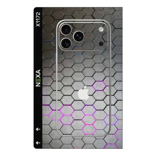 Premium Honeycomb Phones Skin - Wholesale | Nexa Skins — X1172 - Honeycomb (hexagonal, futuristic, metallic)