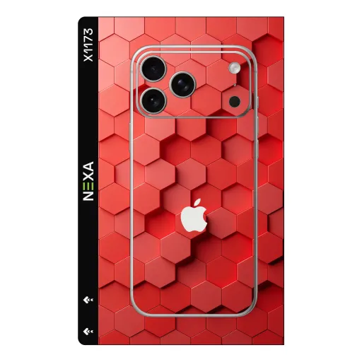 Premium Honeycomb Phones Skin - Wholesale | Nexa Skins — X1173 - Honeycomb (red, geometric, textured)