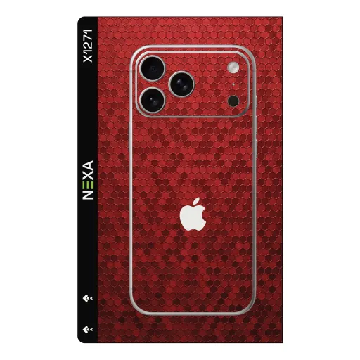 Premium Honeycomb Phones Skin - Wholesale | Nexa Skins — X1271 - Honeycomb (red, hexagon, textured)
