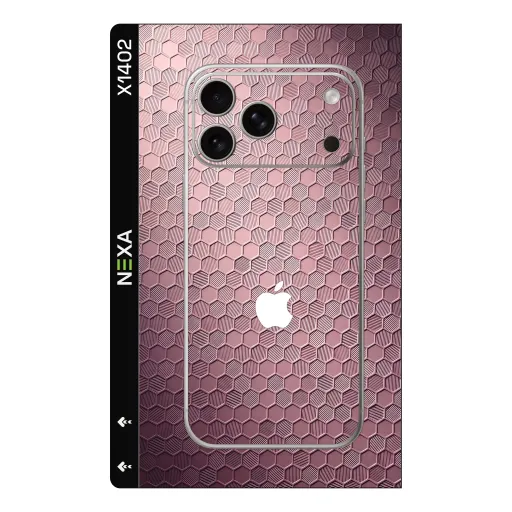 Premium Honeycomb Phones Skin - Wholesale | Nexa Skins — X1402 - Honeycomb (rose gold, metallic, geometric)