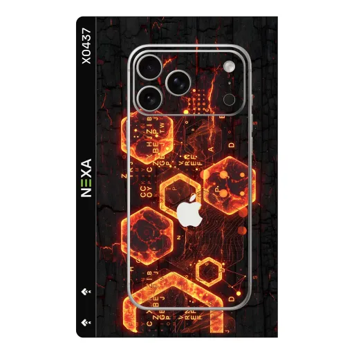Premium Lava Phones Skin - Wholesale | Nexa Skins — X0437 - Lava (cyberpunk, geometric, cracked)