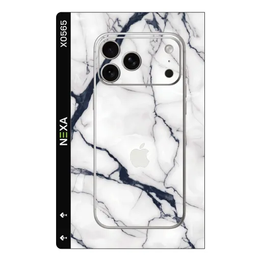 Premium Marble Phones Skin - Wholesale | Nexa Skins — X0565 - Marble (white, black, minimalist)