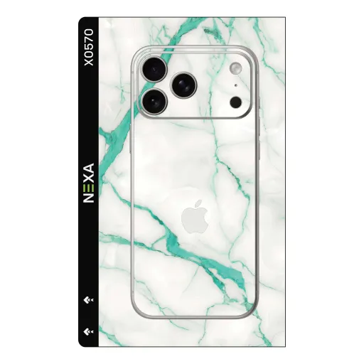 Premium Marble Phones Skin - Wholesale | Nexa Skins — X0570 - Marble (white, mint green, elegant)