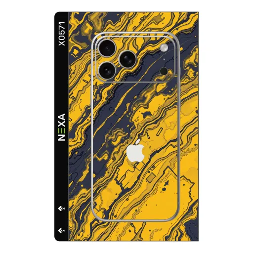 Premium Marble Phones Skin - Wholesale | Nexa Skins — X0571 - Marble (abstract, yellow, navy)
