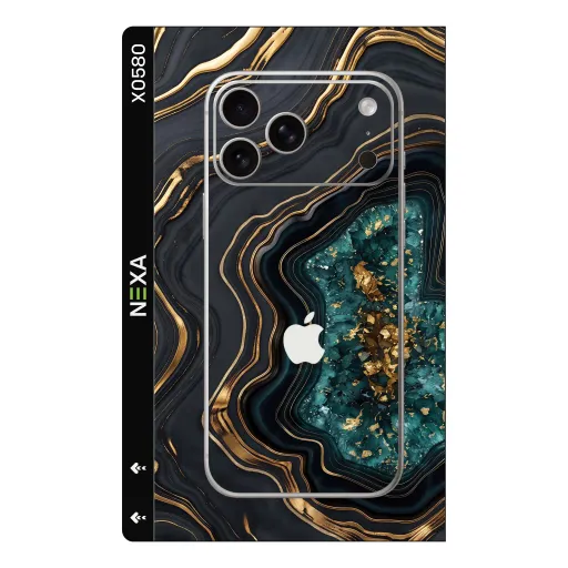 Premium Marble Phones Skin - Wholesale | Nexa Skins — X0580 - Marble (agate, gold, teal)