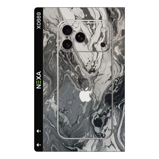 Premium Marble Phones Skin - Wholesale | Nexa Skins — X0669 - Marble (monochrome, abstract, fluid)