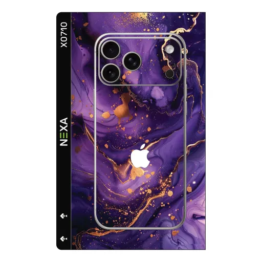 سكن Marble بريميوم لأجهزة Phones - بيع بالجملة | Nexa Skins — X0710 - Marble (purple, gold, abstract)