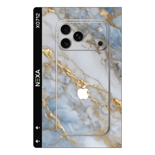 Premium Marble Phones Skin - Wholesale | Nexa Skins — X0712 - Marble (gold veins, blue stone, luxury)