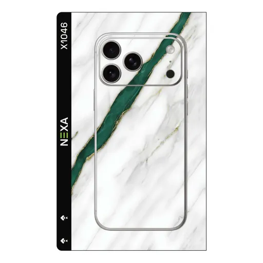 Premium Marble Phones Skin - Wholesale | Nexa Skins — X1046 - Marble (emerald, gold veins, luxury)