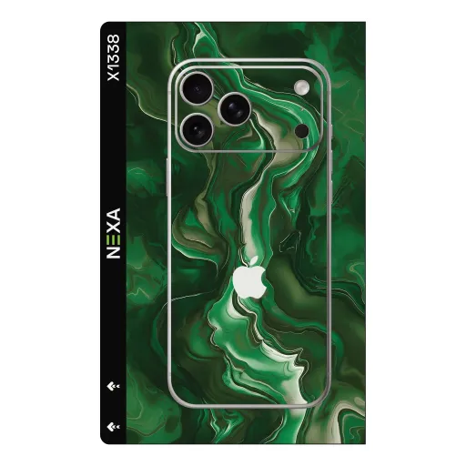 Premium Marble Phones Skin - Wholesale | Nexa Skins — X1338 - Marble (emerald, liquid, forest green)