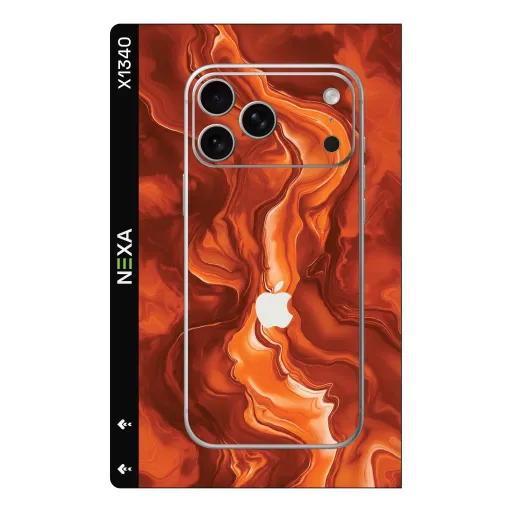 Premium Marble Phones Skin - Wholesale | Nexa Skins — X1340 - Marble (orange, amber, swirl)