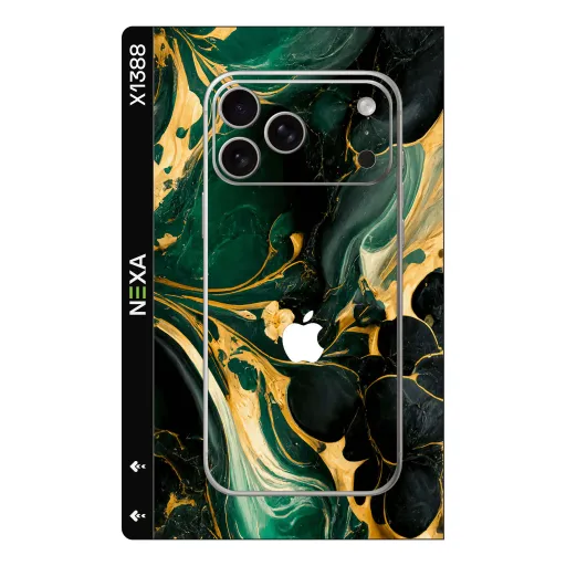 Premium Marble Phones Skin - Wholesale | Nexa Skins — X1388 - Marble (emerald, gold, luxury)