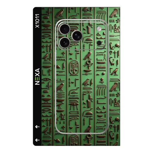 Premium Museum Phones Skin - Wholesale | Nexa Skins — X1011 - Museum (egyptian, hieroglyphic, metallic)