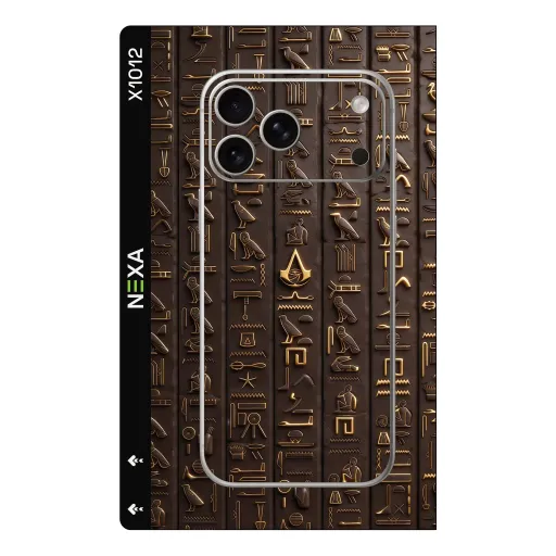 Premium Museum Phones Skin - Wholesale | Nexa Skins — X1012 - Museum (egyptian, hieroglyphs, gold)