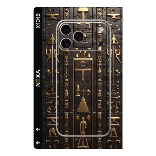 Premium Museum Phones Skin - Wholesale | Nexa Skins — X1015 - Museum (egyptian, hieroglyphs, gold)