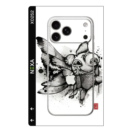 Премиальный скин Other для Phones — оптом | Nexa Skins — X0252 - Other (monochrome, ink wash, goldfish)