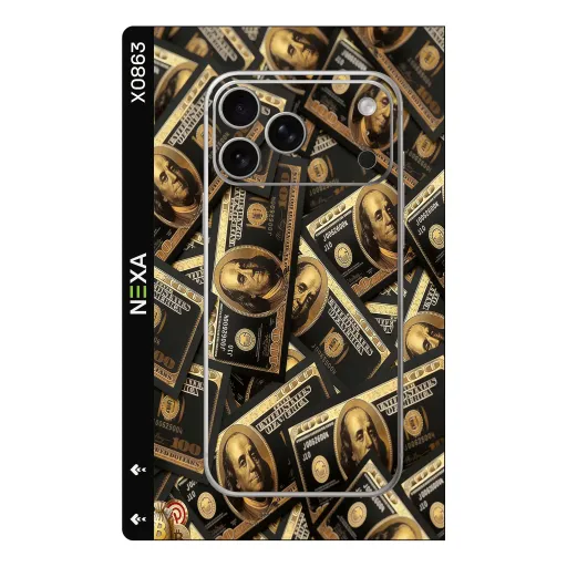 Premium Other Phones Skin - Wholesale | Nexa Skins — X0863 - Other (money, gold, black)