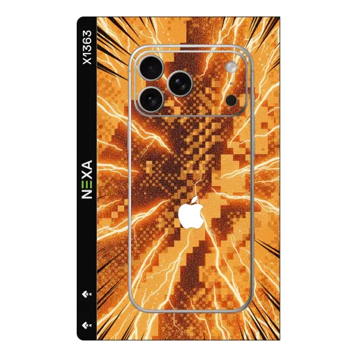 Premium Other Phones Skin - Wholesale | Nexa Skins — X1363 - Other (lightning, orange, pixel)